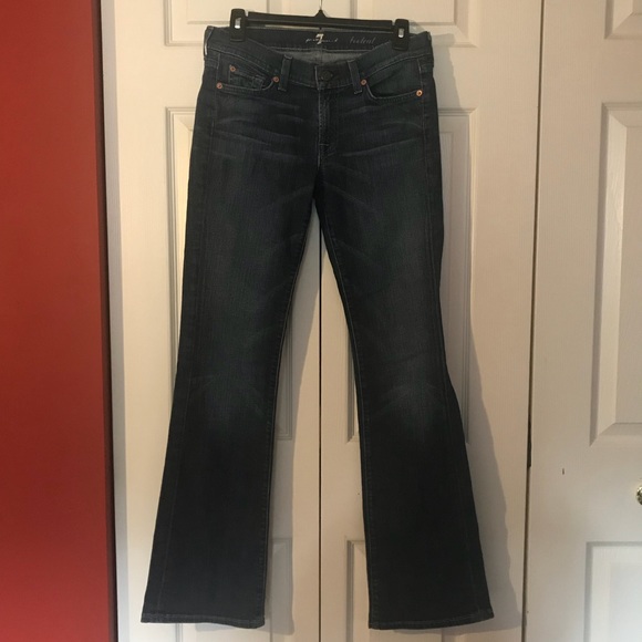 7 For All Mankind Dark Wash Bootcut Jeans-27 - Picture 1 of 5